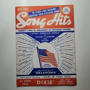 Song Hits Magazine July 1943 Lyrics Guide Music Star Patriotic Hits Ad Radio‎